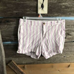 OLD Navy Size 10 White/Purple striped shorts